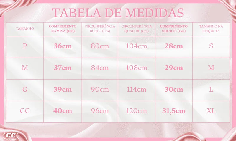 Pijama Feminino CuteLove - Conjunto Top Cropped e Shorts Fresquinho LooseFit | Tecido Super Macio e Confortável