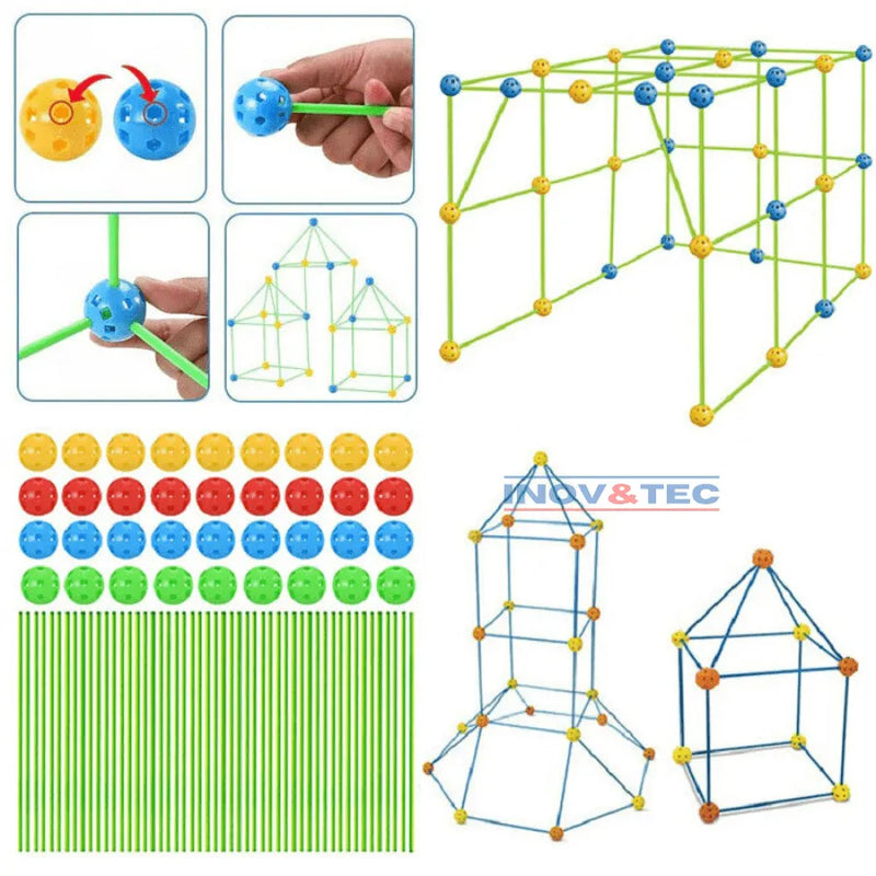 Kit de Construção Infantil Super Aventura - Últimas Unidades Com 50% Off + Tenda De Brinde