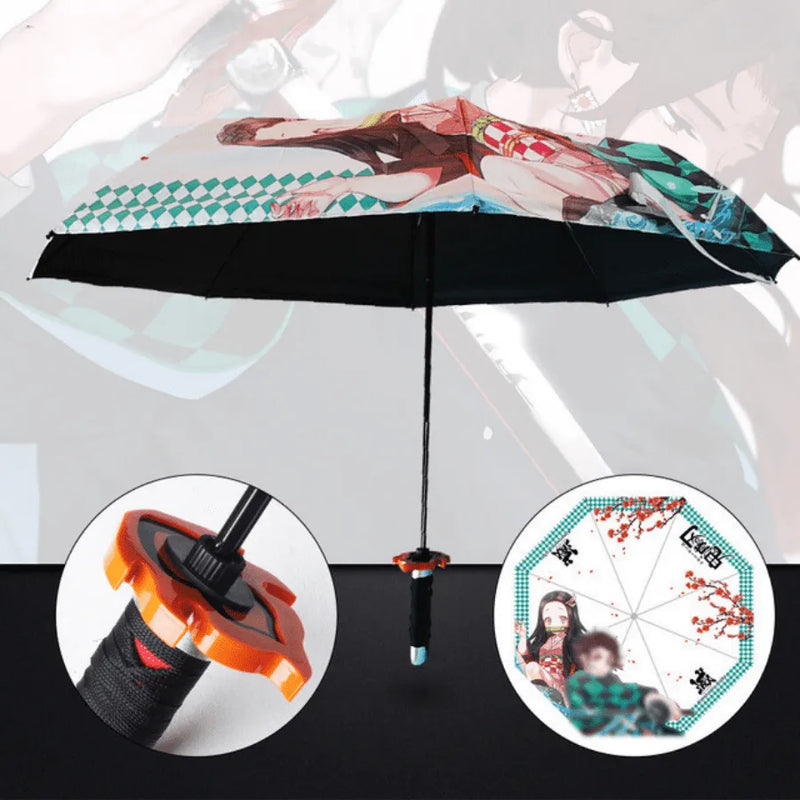 Guarda Chuva Katana Demon Slayer e One Piece - Proteja-se Da Chuva Como Um Verdadeiro Guerreiro