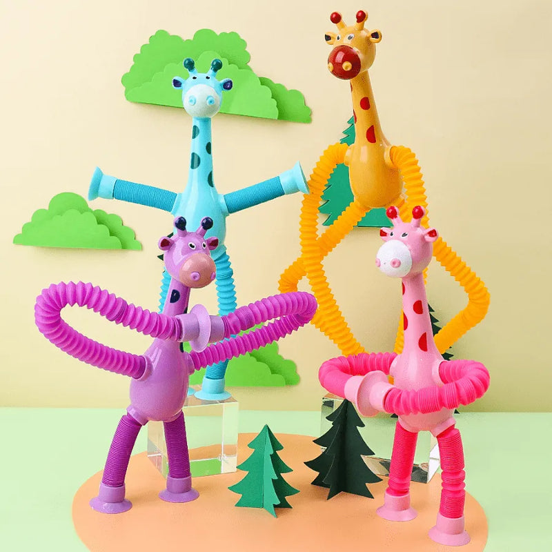Girafinhas Infantis Criativas que Esticam e Gruda Com Luz De LED GiraZoo