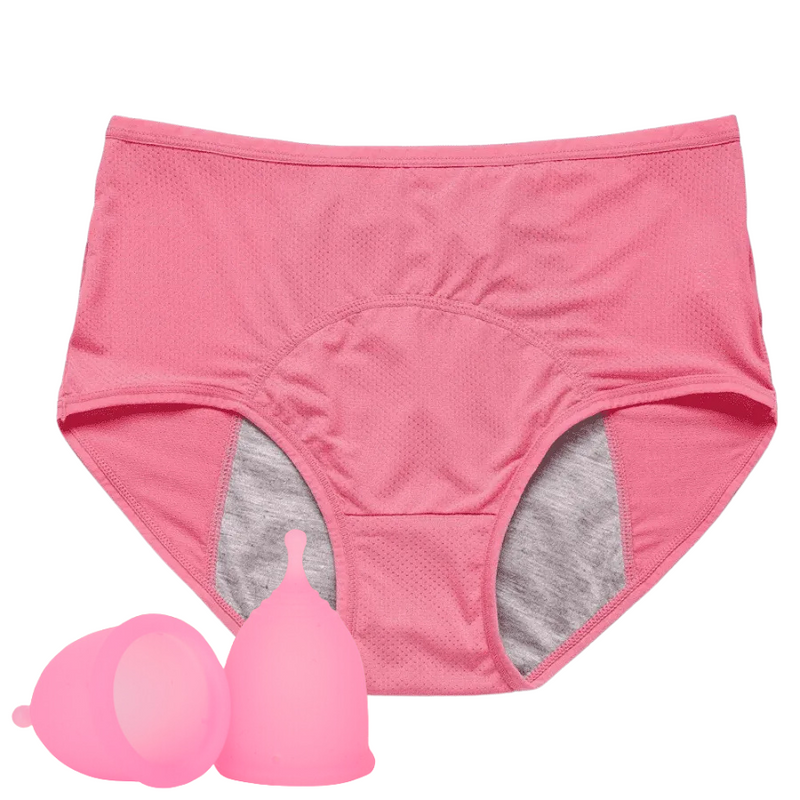 Calcinha Absorvente Protetora CarePlus® + Coletor Menstrual de Brinde [Leve 5 Pague 4]