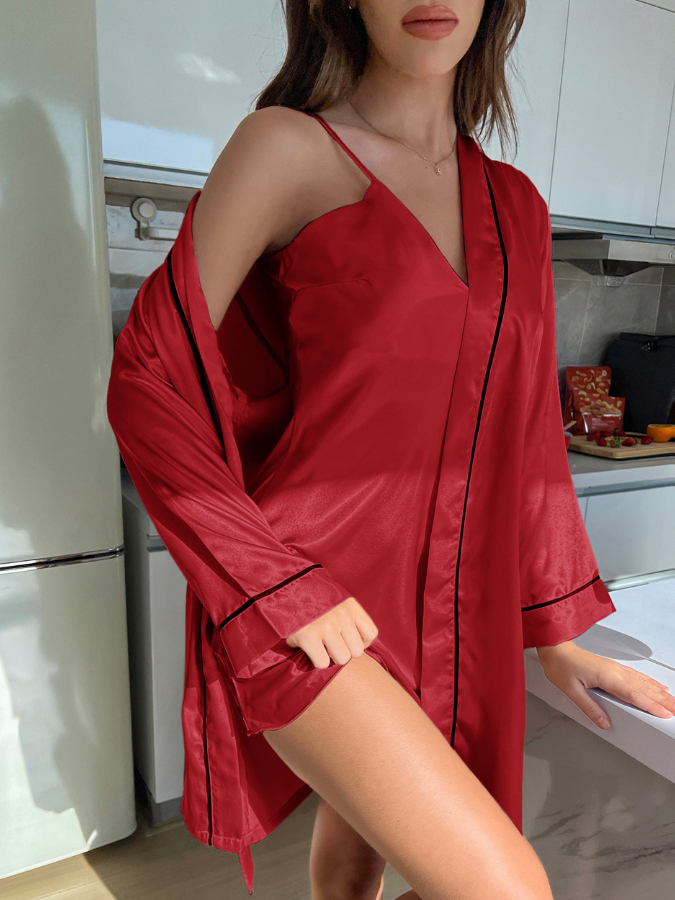Pijama Feminino Romances - Camisola Estilo Baby Doll Em Seda Cetim | Sensual e Confortável