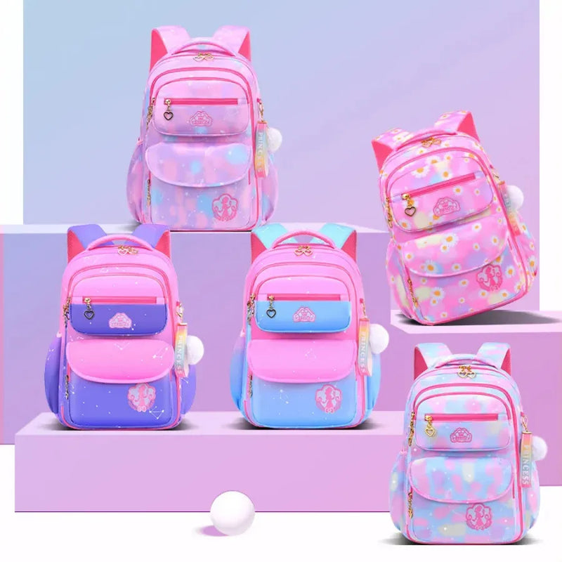 Mochila Infantil Princesa Pink - Otopédica, Leve e Resistente, Impermeável e Alta Capacidade