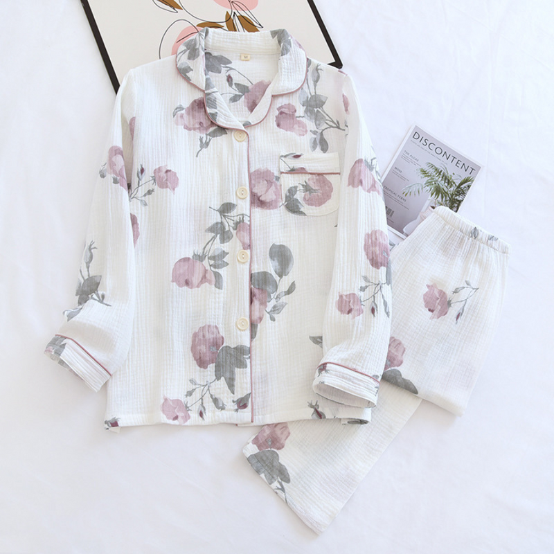 Pijama Feminino Pure Cotton - Conjunto Com Calça e Camisa Longa 100% em Algodão | Macio, Leve e Super Confortável