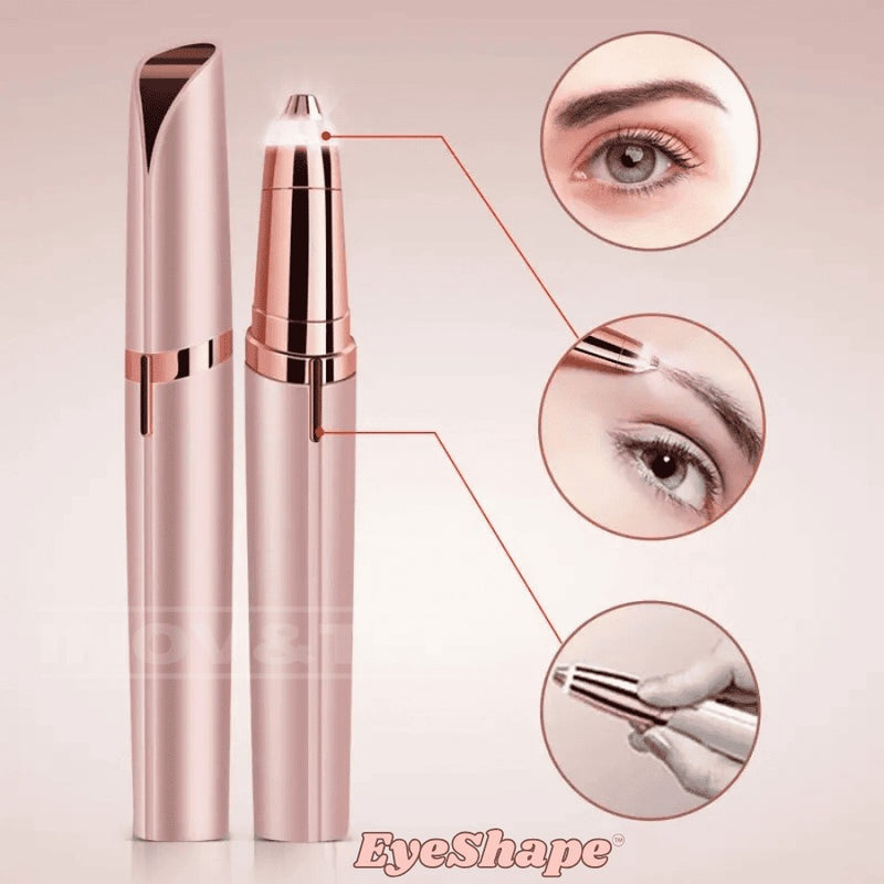 Caneta Depiladora EyeShape Para Sobrancelha e Pelos Faciais Indolor | BRINDE Stencil Para Maquiagem Perfeita e Resultado De Salão em Segundos!