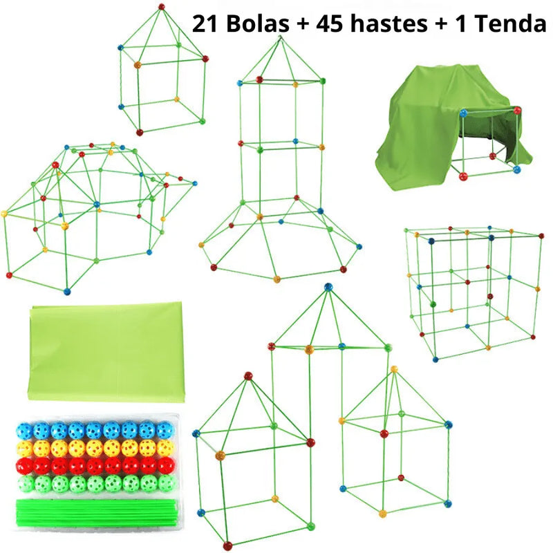 Kit de Construção Infantil Super Aventura - Últimas Unidades Com 50% Off + Tenda De Brinde