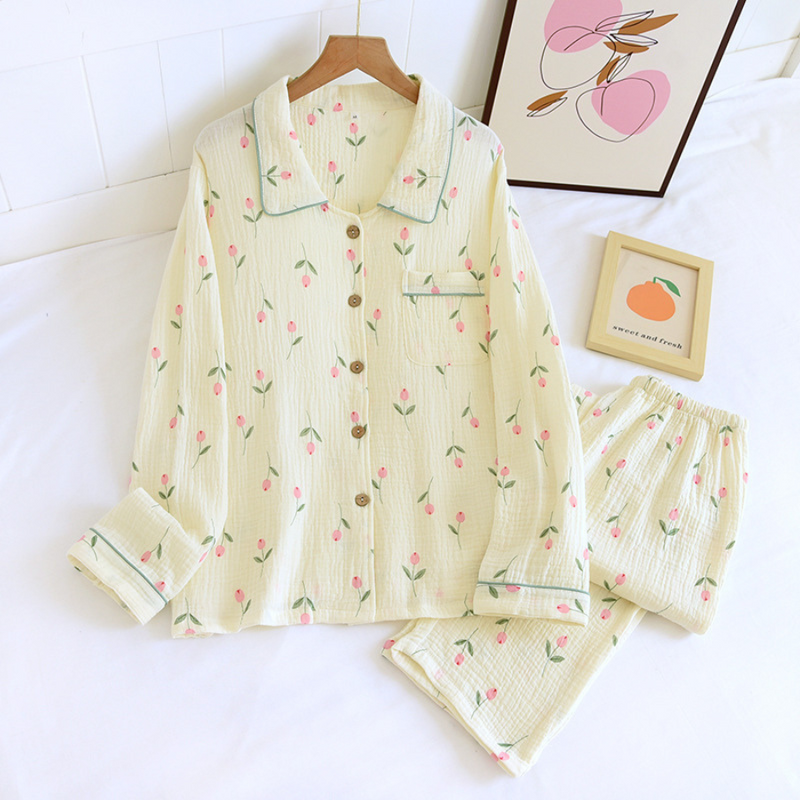 Pijama Feminino Pure Cotton - Conjunto Com Calça e Camisa Longa 100% em Algodão | Macio, Leve e Super Confortável