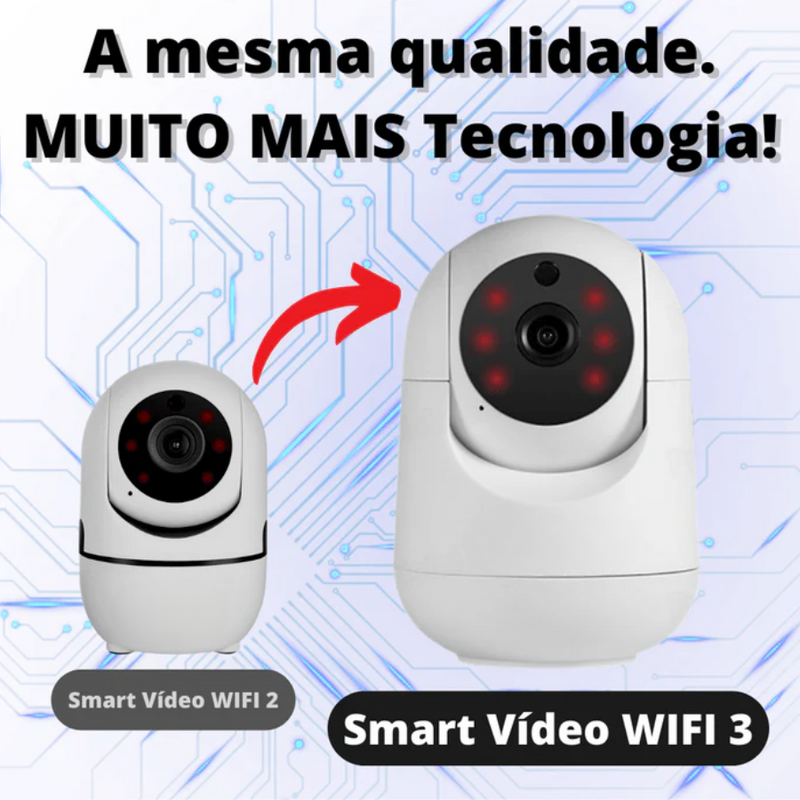 Câmera de Segurança Inteligente com WIFI e Sensor de Movimento SMART VIDEO 3