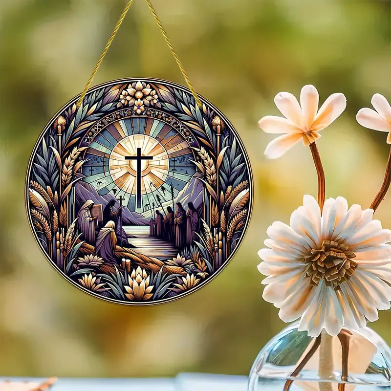Vitral Decorativo Em Acrílico - Semana Santa | Decoração Religiosa Para Sua Casa