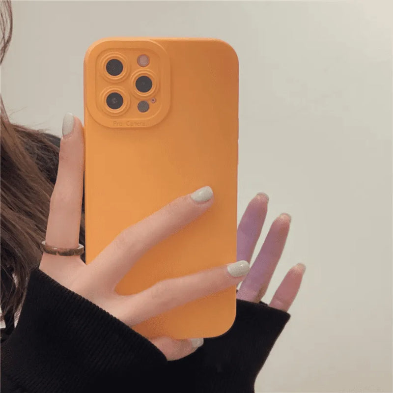Capinha de Celular para IPhone com proteção 360º para as lentes da Câmera em Silicone Anti-Impacto Câmera Prô