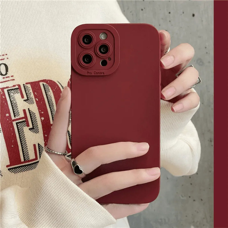Capinha de Celular para IPhone com proteção 360º para as lentes da Câmera em Silicone Anti-Impacto Câmera Prô