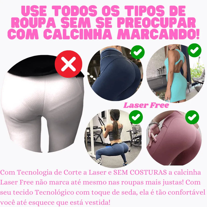 Calcinha Premium sem Costura a Laser e Confortável Laser Free [PAGUE 4 e LEVE 7]