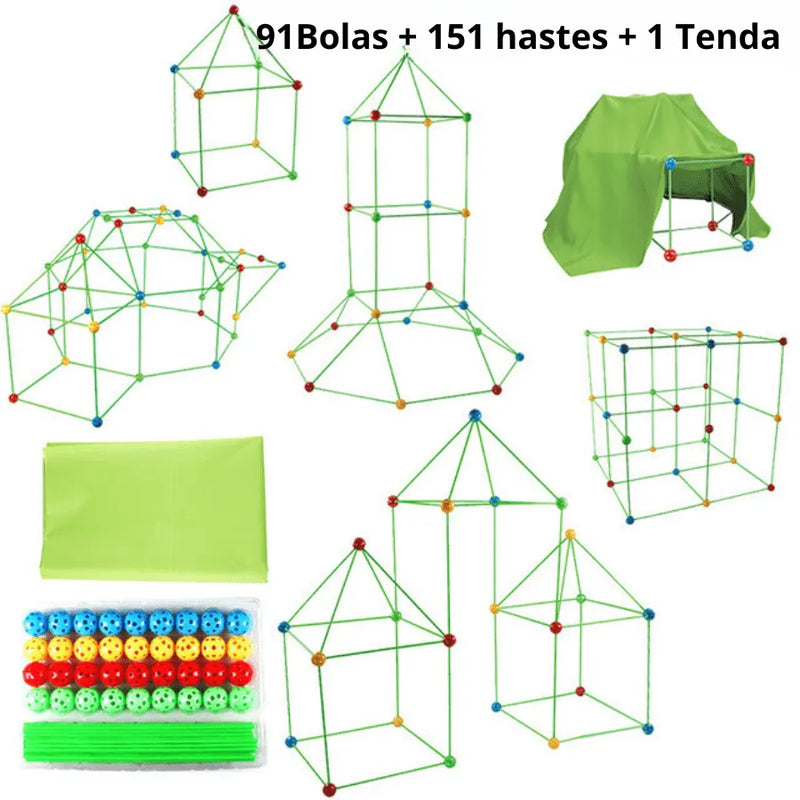 Kit de Construção Infantil Super Aventura - Últimas Unidades Com 50% Off + Tenda De Brinde