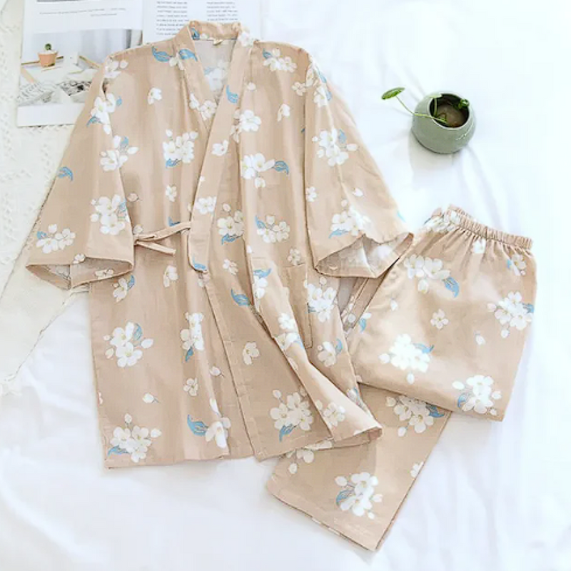 Pijama Feminino Cotton Blossom - Conjunto Calça e Camisa Curta em 100% Algodão | Macio, Leve e Super Confortável