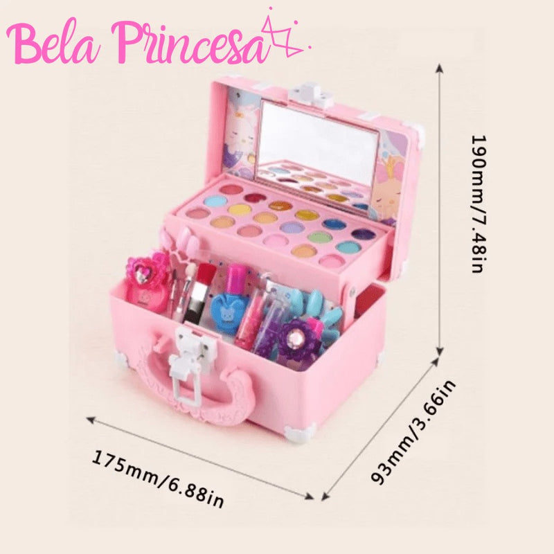 Maleta de Maquiagem para Meninas com 33 Peças Incríveis BELA PRINCESA