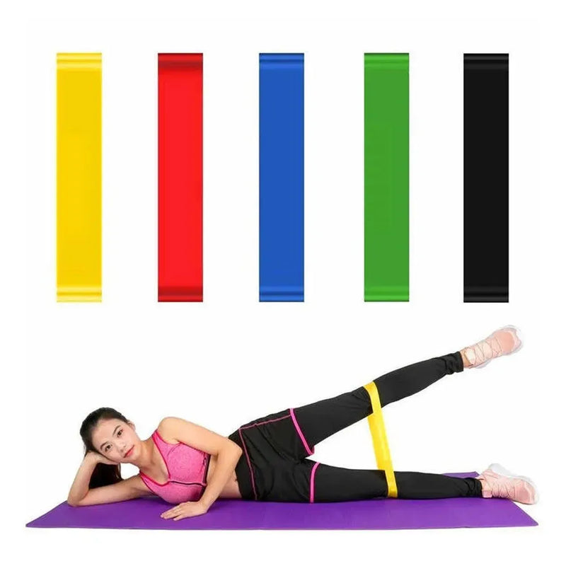 Kit 10 Faixas Elásticas para Exercícios em Casa Extensor Academia Pilates Fitness Crossfit
