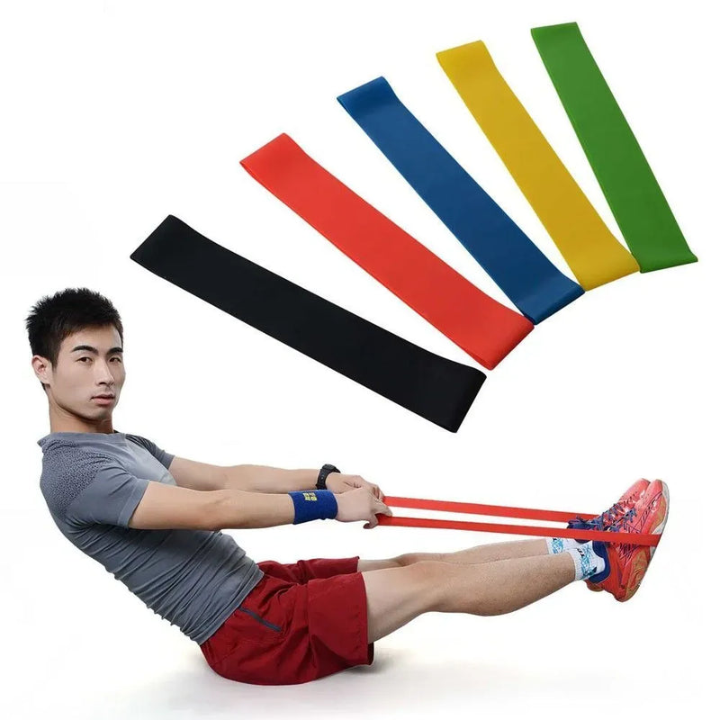 Kit 10 Faixas Elásticas para Exercícios em Casa Extensor Academia Pilates Fitness Crossfit