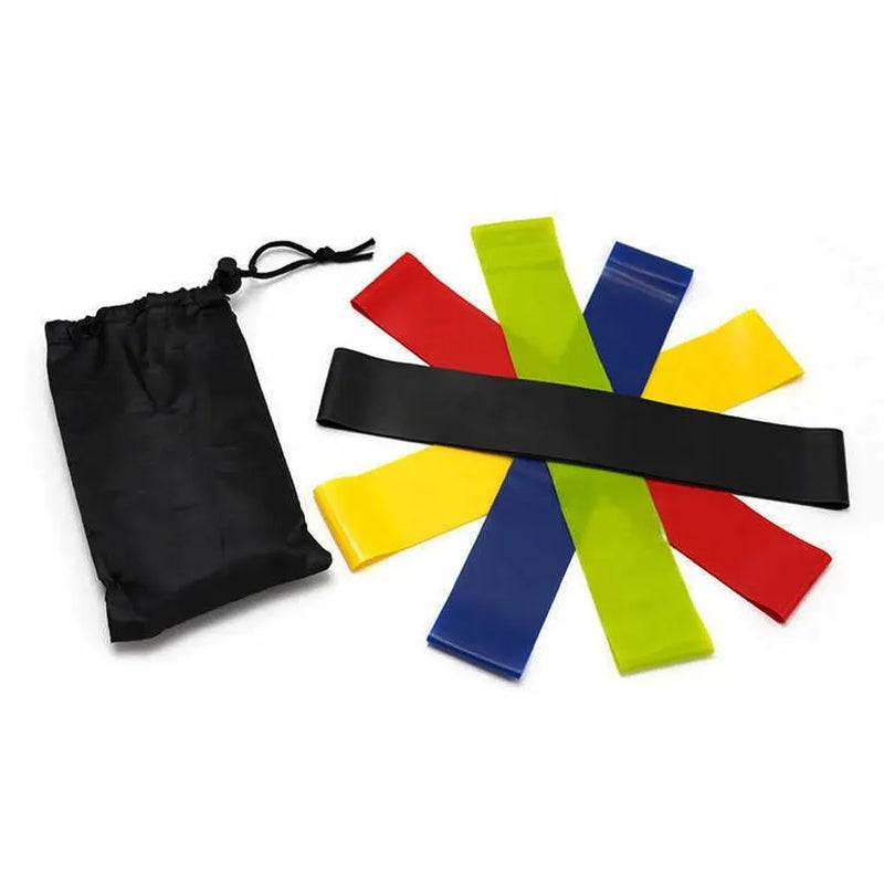 Kit 10 Faixas Elásticas para Exercícios em Casa Extensor Academia Pilates Fitness Crossfit