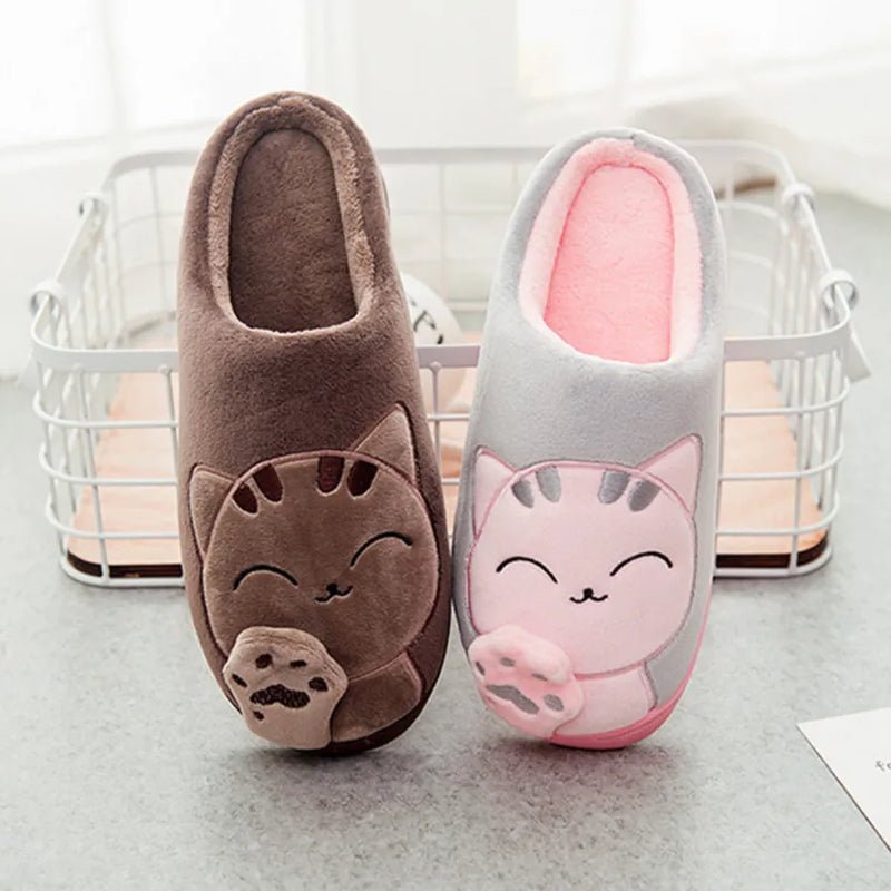 Pantufa Quentinha de Gatinho com Sola Antiderrapante para o Inverno e Dias Frios Welcome Home