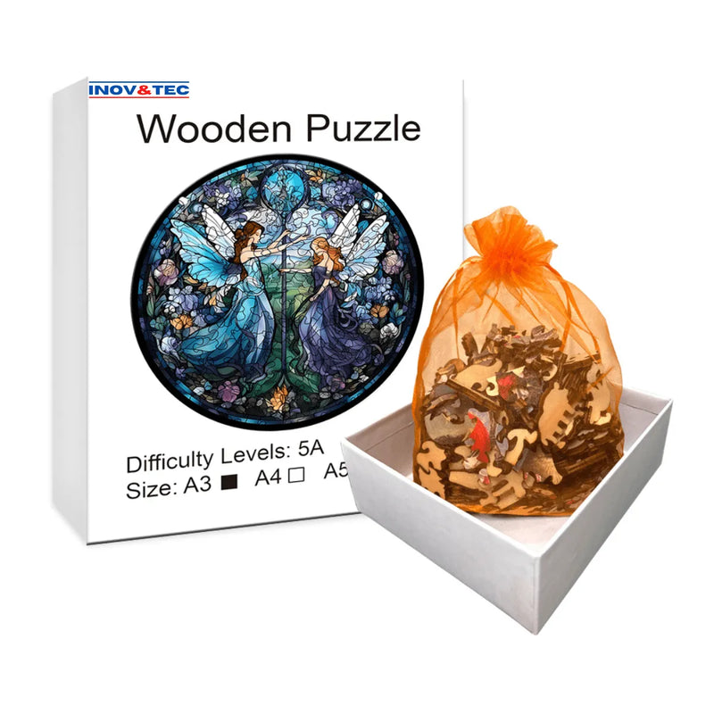 Quebra-Cabeça de Madeira Inova WOOD PUZZLE - Campo Encantado | Diversão com Diversos Benefícios