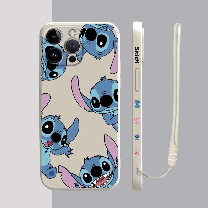 Capinha Iphone Stitch Lovers - Case de Alta Proteção e Com Cordão de Brinde