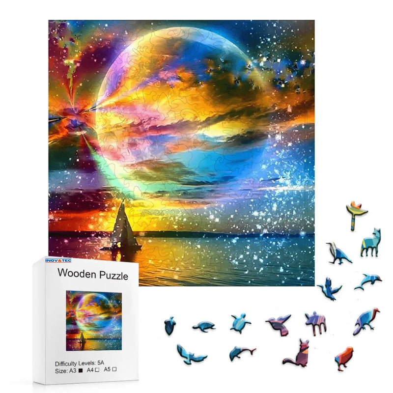 Quebra-Cabeça de Madeira Inova WOOD PUZZLE - Navegando | Diversão com Diversos Benefícios