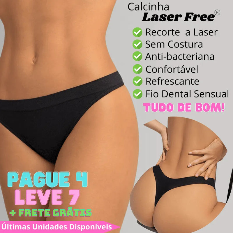 Calcinha Premium sem Costura a Laser e Confortável Laser Free [PAGUE 4 e LEVE 7]
