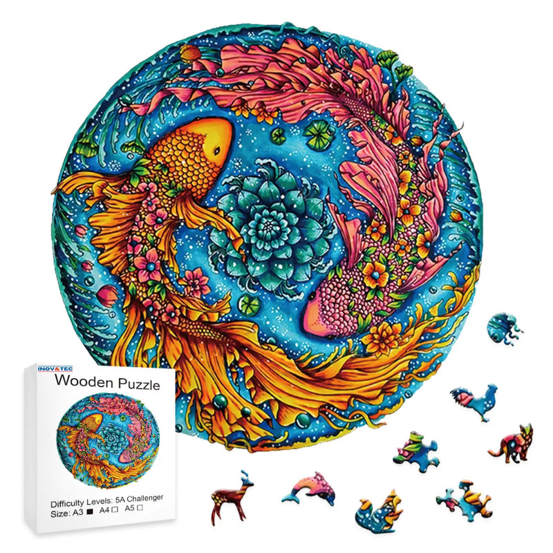 Quebra-Cabeça de Madeira Inova WOOD PUZZLE - Dança Aquática | Diversão com Diversos Benefícios