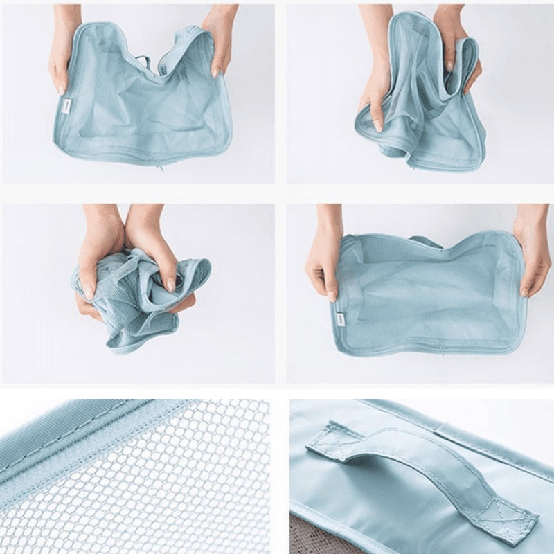 Kit 7 Bolsas Organizadoras Para Mala de Viagem STORAGE BAG