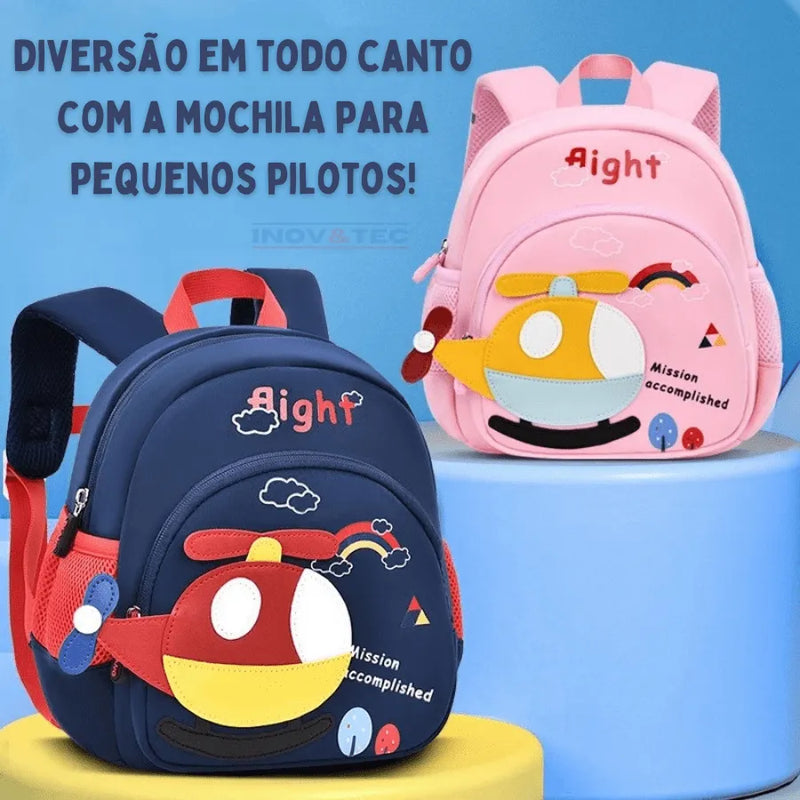 Mochila Infantil Pequeno Piloto - Confortável Como Uma Nuvem