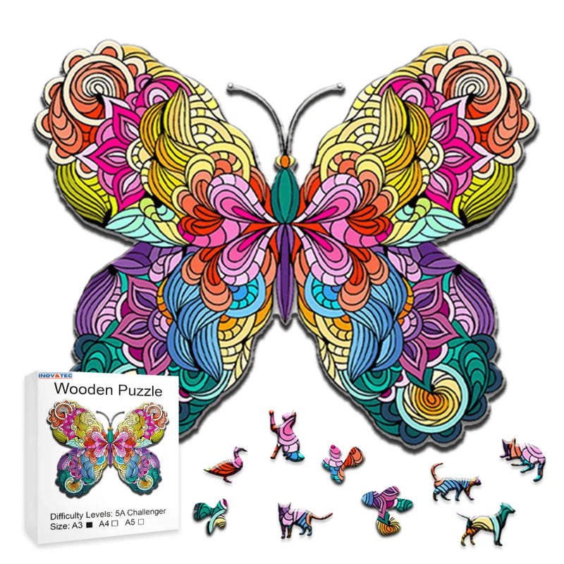 Quebra-Cabeça de Madeira Inova WOOD PUZZLE - Aventura da Arte | Diversão com Diversos Benefício