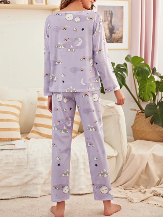 Pijama Feminino Tender Touch - Conjunto Com Calça e Camisa Longa em Tecido LooseFit | Macio, Confortável e Quentinho
