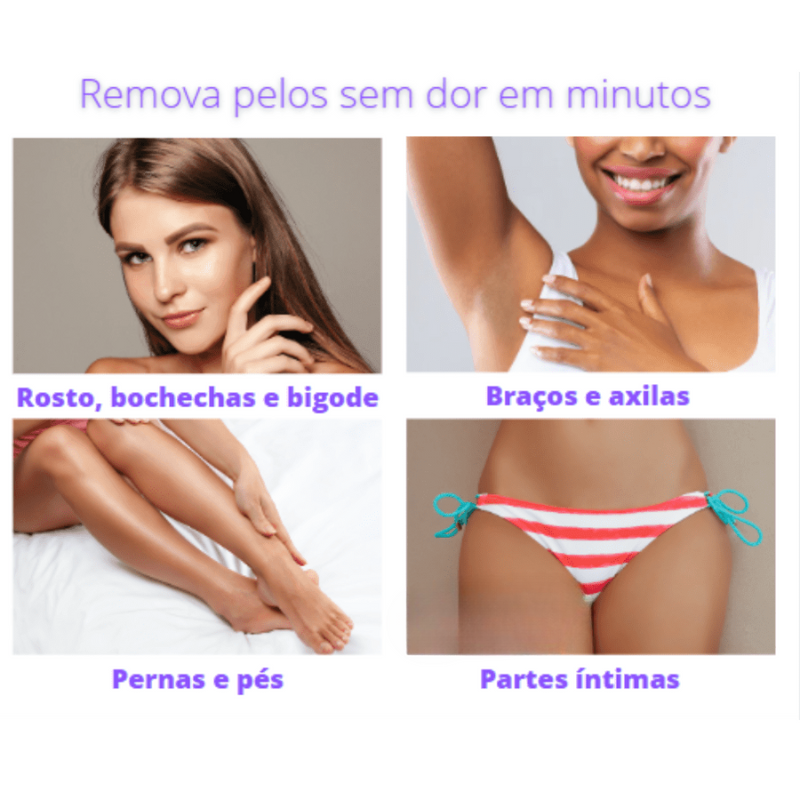 Depilador Indolor 2 em 1 Removedor a Laser de Pelos Elétrico + DEPIL