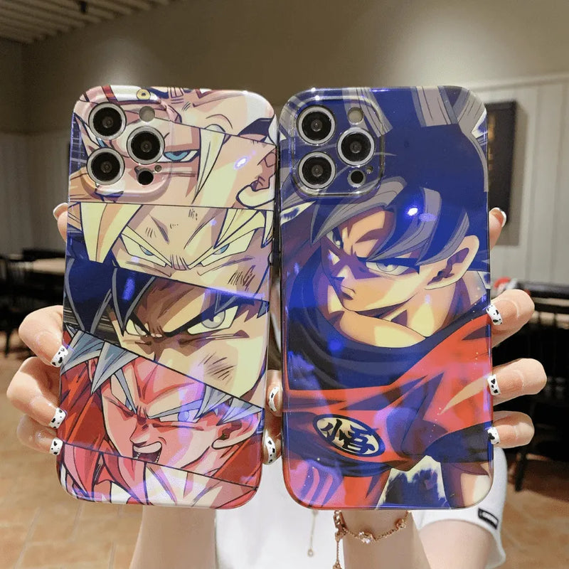 Capinha de Celular para Iphone Holográfica Dragon Ball DBZ
