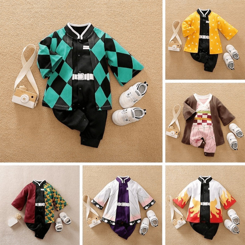 Roupinha de Bebê Anime Demon Slayer Cosplay