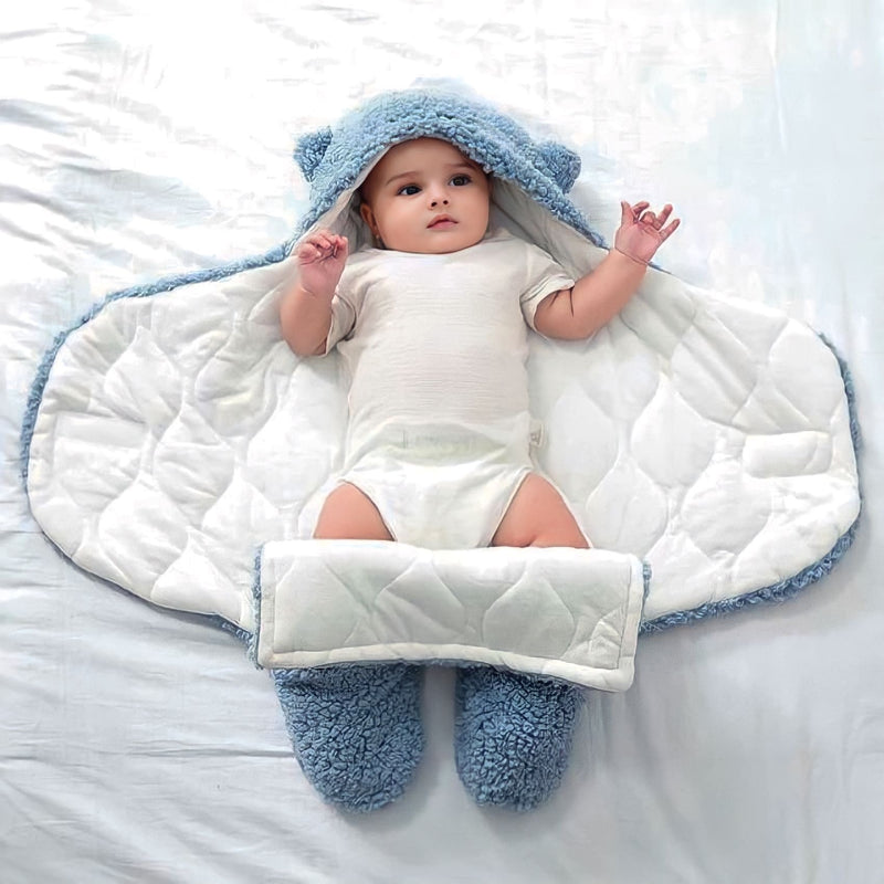 Saco de Dormir para Bebês em Pelúcia com Capuz Ursinho Dorminhoco [0 a 9 meses]