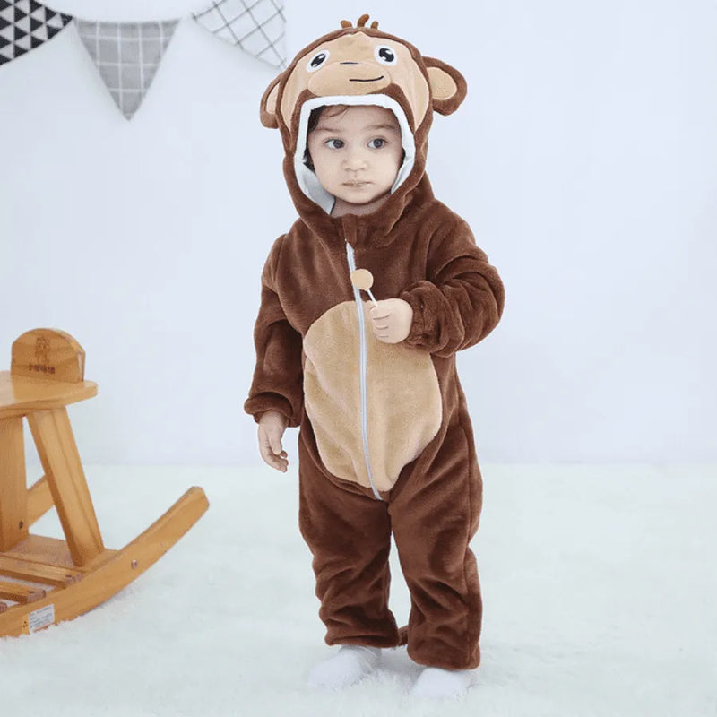 Macacão Quentinho De Animais e Personagens Para Bebês E Crianças - Pijamas Criativos e Confortáveis Para Se Divertir