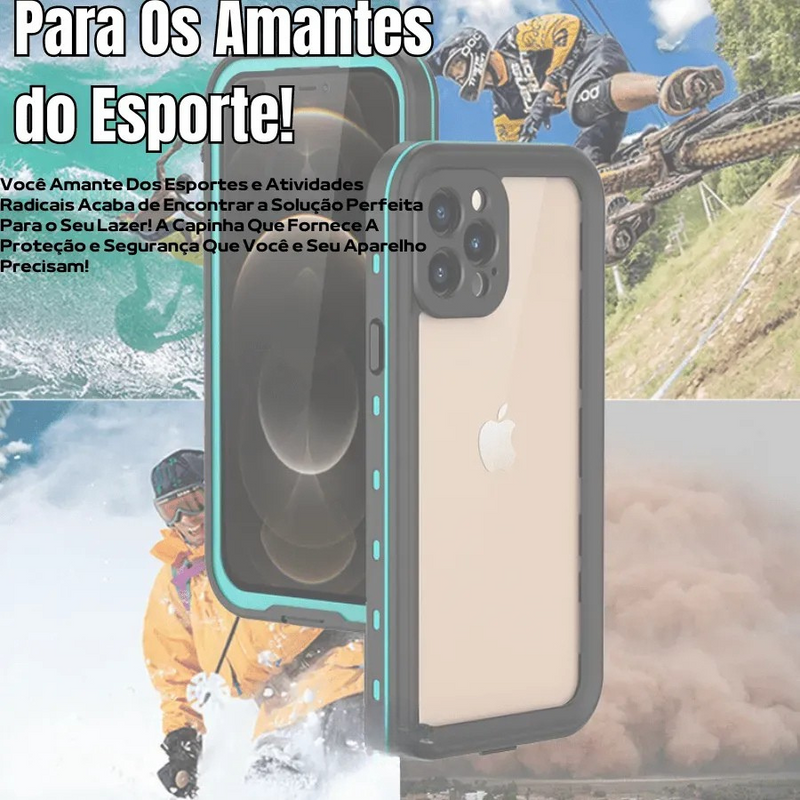 Capinha de Celular para IPhone 100% à Prova D'água e proteção Anti-Impacto com Bracelete Flutuante