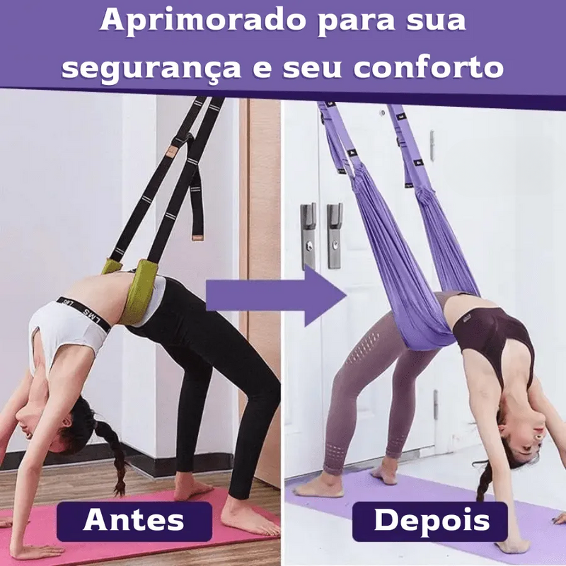 Faixa Elástica de Yoga para Alivio de Dores Nas Costas e Alongamento
