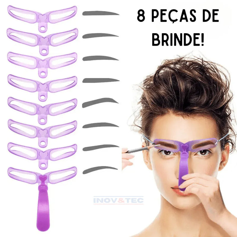 Caneta Depiladora de Sobrancelha e Pelos Faciais Indolor | BRINDE Stencil Para Maquiagem Perfeita e Resultado De Salão em Segundos!