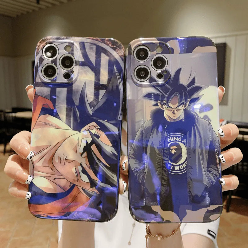 Capinha de Celular para Iphone Holográfica Dragon Ball DBZ