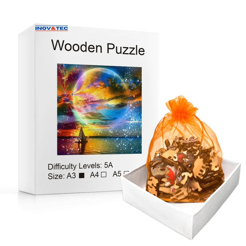 Quebra-Cabeça de Madeira Inova WOOD PUZZLE - Navegando | Diversão com Diversos Benefícios