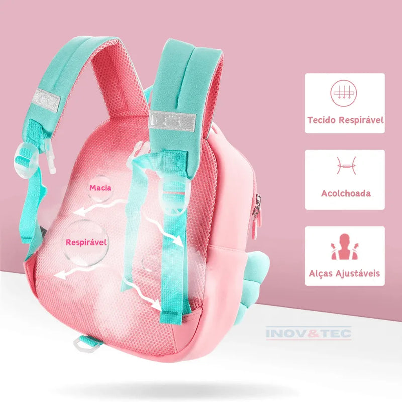 Mochila Infantil Princesa Unicórnio - Para Brilhar no Reino Escolar
