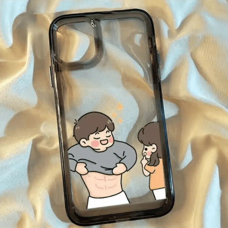 Capinha Iphone Casal "Bora Pra Academia!" - Case de Alta Proteção e Resistência