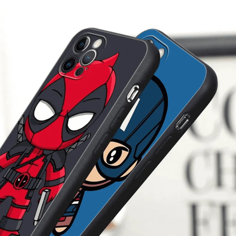 Capinha Iphone Silicone Marvel Cartoons  - Case de Alta Proteção e Resistência