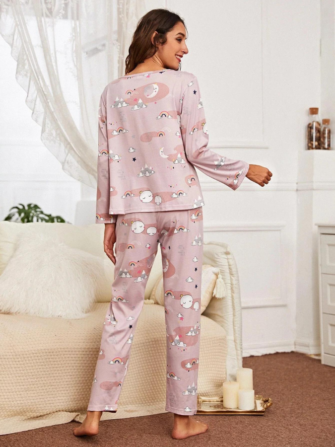 Pijama Feminino Tender Touch - Conjunto Com Calça e Camisa Longa em Tecido LooseFit | Macio, Confortável e Quentinho