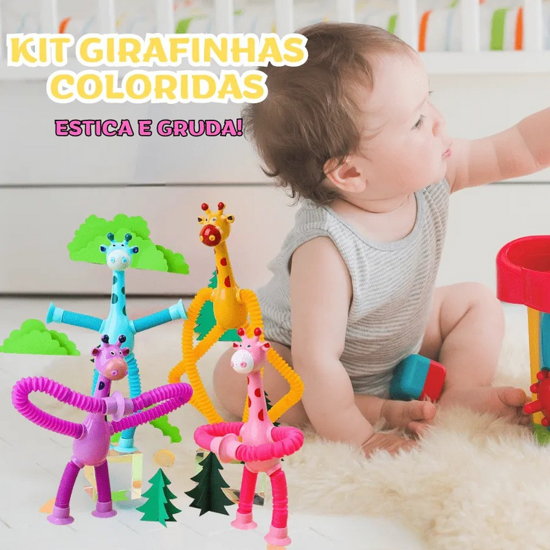 Girafinhas Infantis Criativas que Esticam e Gruda Com Luz De LED GiraZoo