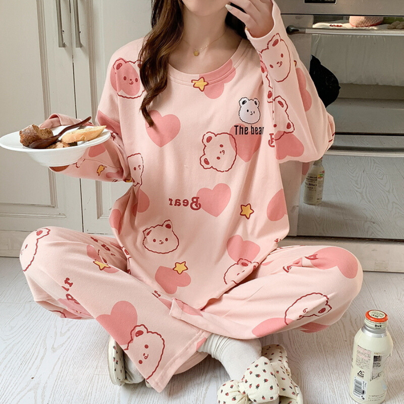 Pijama Feminino Peaceful Evenings - Conjunto Com Calça e Camisa Longa em Algodão | Macio, Leve e Super Confortável