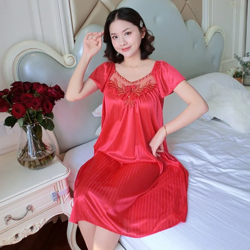 Pijama Feminino Radiant Lace - Camisola com Renda Translúcida Super Confortável | Sensual, Leve e Elegante
