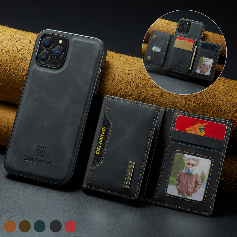 Capinha de Couro para Iphone com Carteira De Couro Slim Magnética DG MING